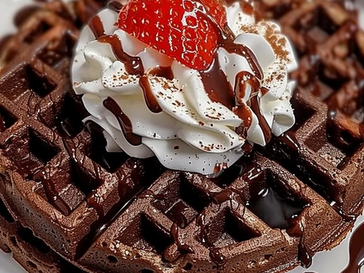 Rich Cocoa Chocolate Waffles That Will Delight You!