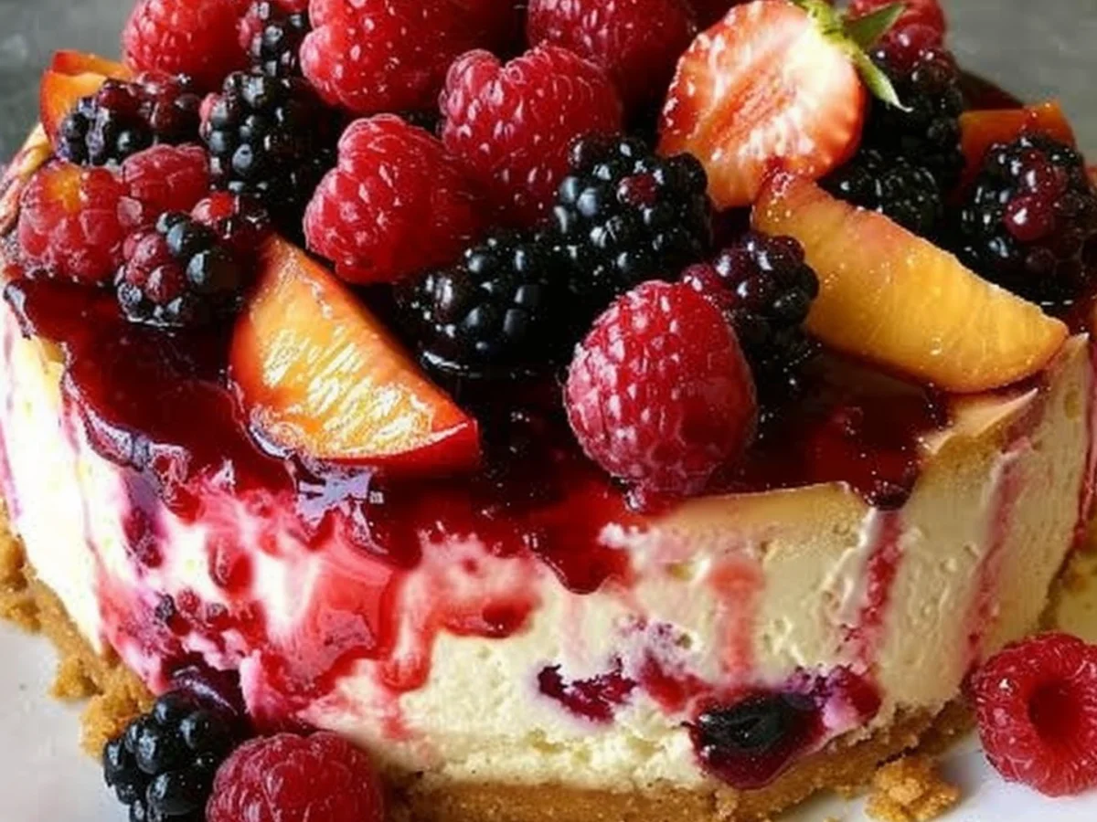 Summer Berry and Peach Cheesecake Recipe You’ll Love!