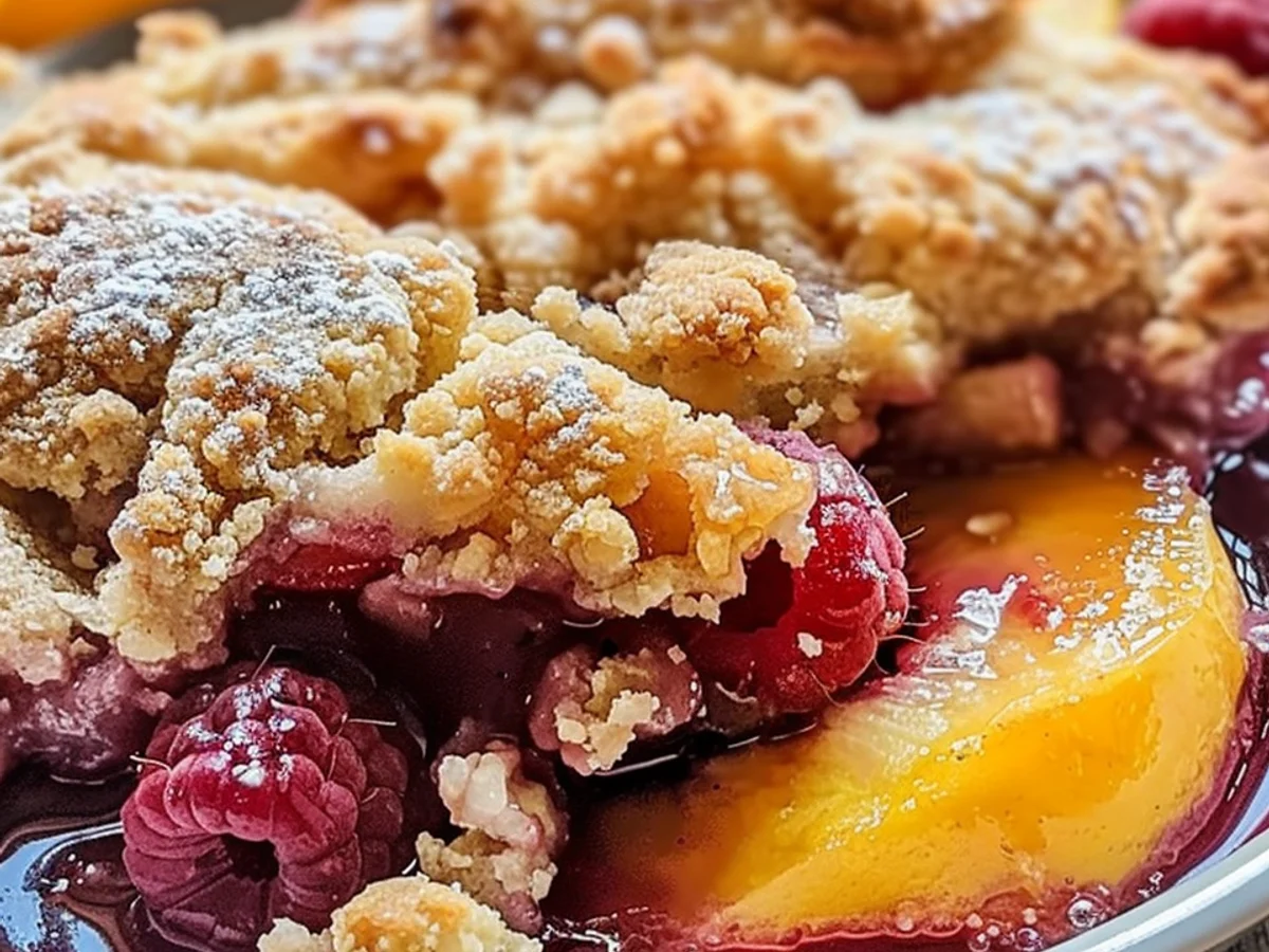 Easy Peach and Raspberry Cobbler: A pleasant Treat!
