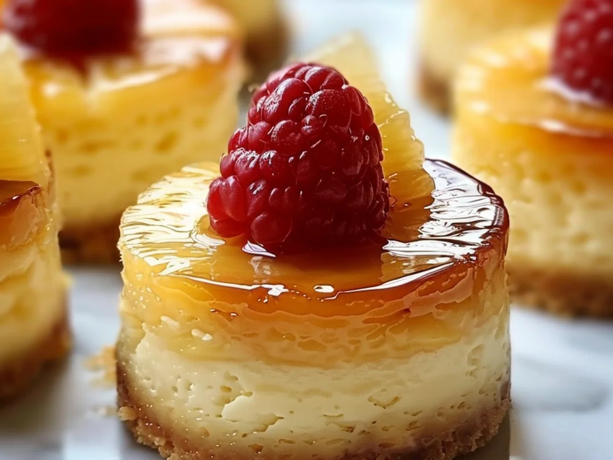 Mini Pineapple Upside-Down Cheesecakes That Delight!