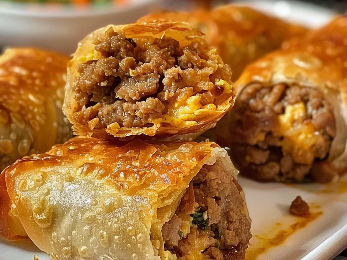 flavorful Cheeseburger Eggrolls Recipe That Will Delight!