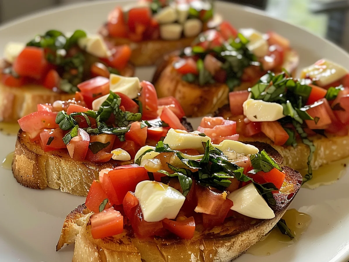 Easy Italian Bruschetta With Mozzarella That Dazzles!