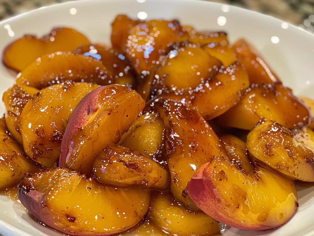 Caramelized Skillet Peaches