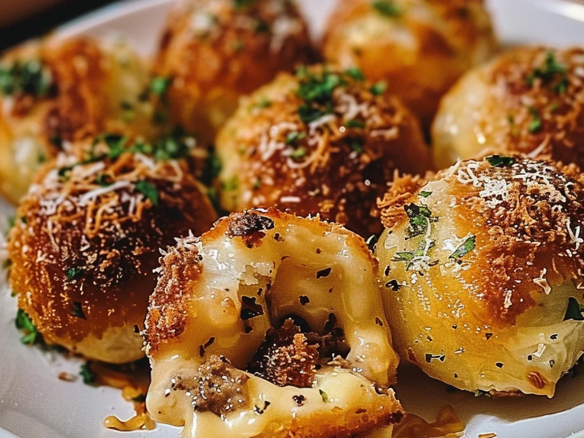 Garlic Parmesan Cheeseburger Bombs