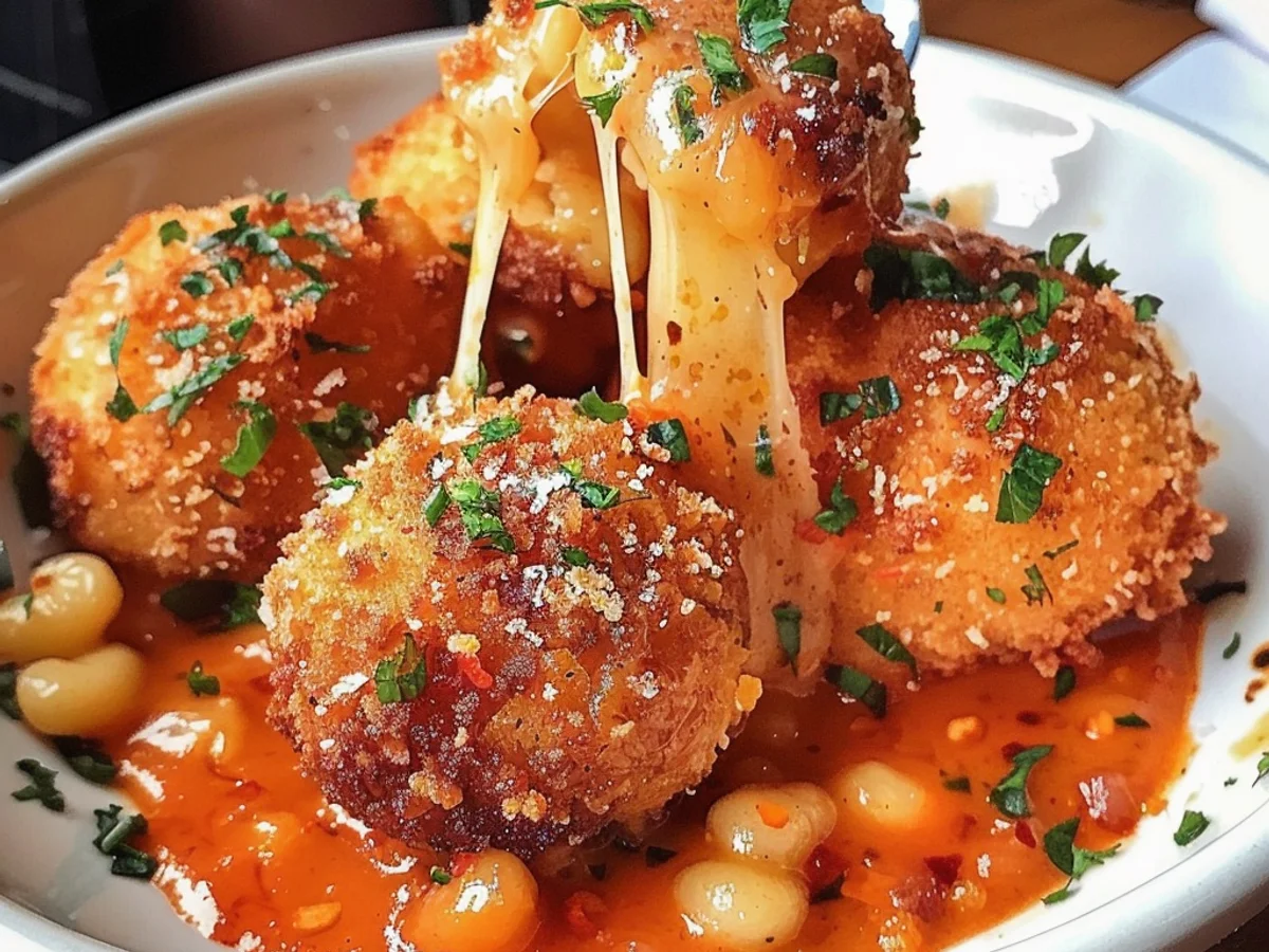 Fried Mac And Cheese Balls With Creamy Tomato Sauce Delight!