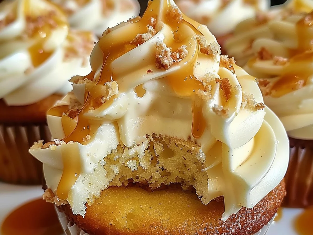 Salted Caramel Cream Cheese Cupcakes That Delight!