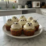 halloween ghost cupcakes featured