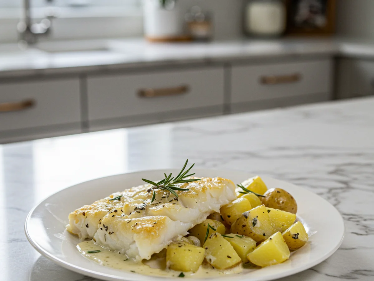 Cod & Potatoes in Rosemary Cream Sauce: A pleasant Dish!