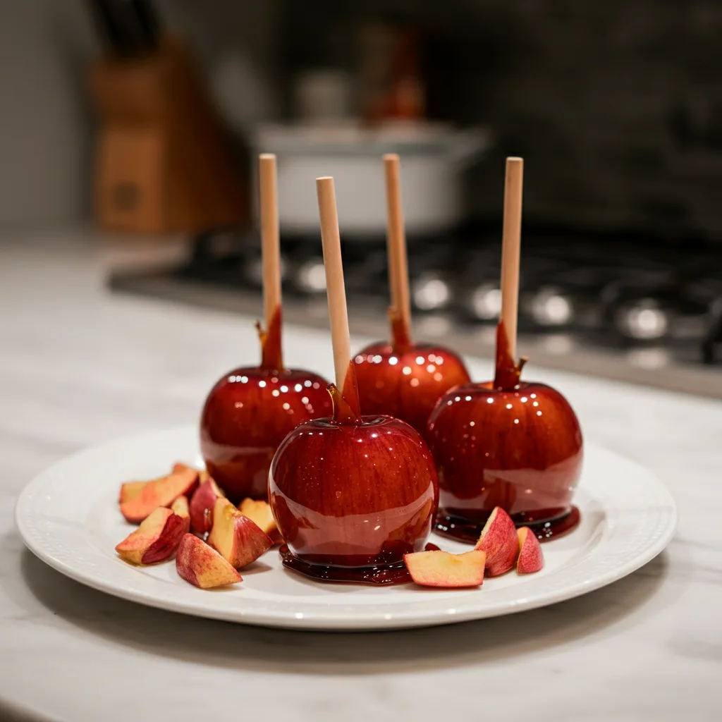 Sunset Glow Candy Apples: Vibrant Autumn Treat