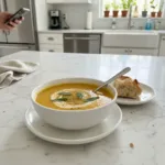 acorn squash soup with sage and cream featured