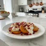 broiled persimmon with spiced greek yogurt pomegra featured