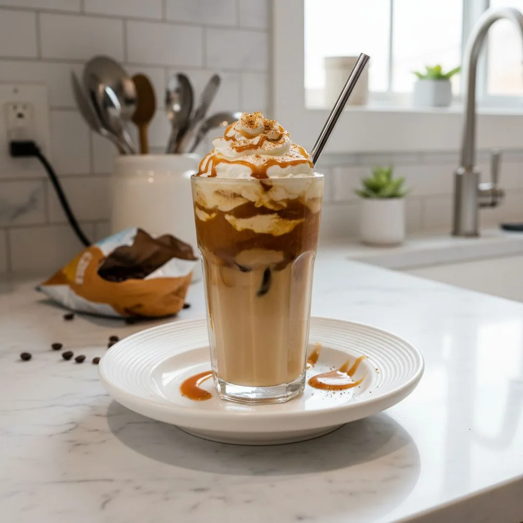 Caramel Pumpkin Spice Iced Coffee: A Fall Sipper
