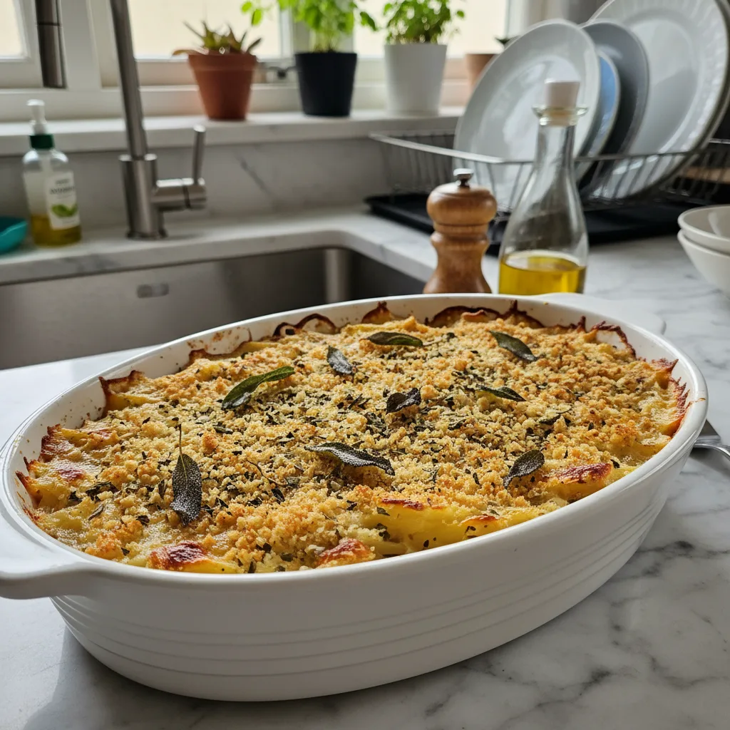 Rustic Cardoon & Potato Gratin with Gruyère