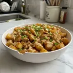 crispy potato and chicken bowl recipe featured