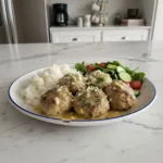 greek chicken meatballs featured