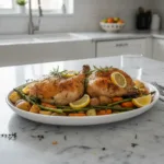 Tangy Lemon Herb Roasted Chicken Skillet 6 one pan lemon herb roasted chicken featured