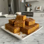 spiced pumpkin bars with maple glaze featured
