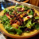apple cranberry pecan salad featured
