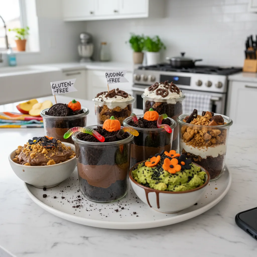 Halloween Dirt Cups: Oreo, GF, Pudding-Free & More Fun