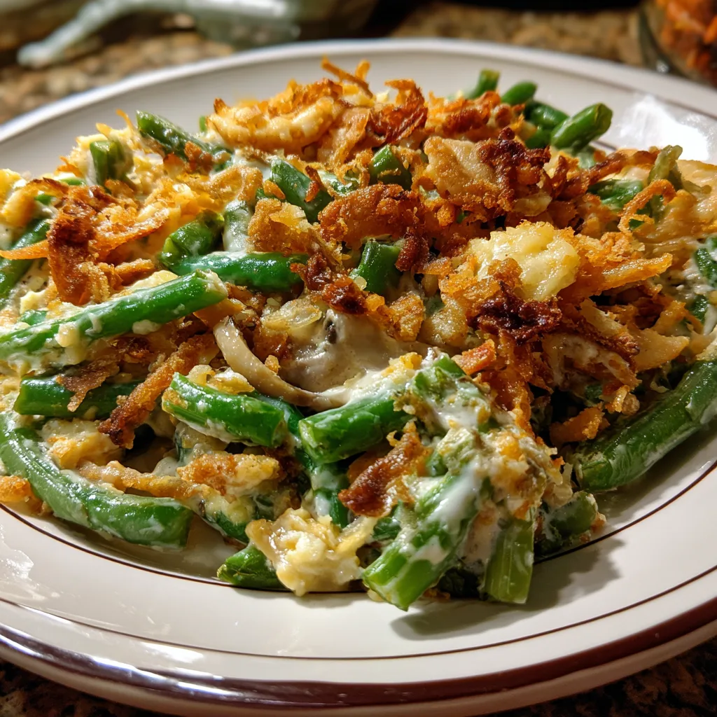 Creamy, Homestyle Extra-Comforting Green Bean Casserole
