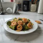 Quick Shrimp and Broccoli Ginger Stir-Fry 6 shrimp and broccoli ginger stir fry featured