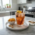 spiced orange ginger holiday mocktail featured