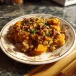 Sweet Potato Casserole, Velvety with Butter Pecan Crumble 6 sweet potato casserole with butter pecan crumble featured