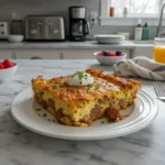 best breakfast casserole hash browns and eggs perf featured