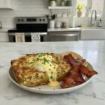 breakfast casserole eggs benedict style featured