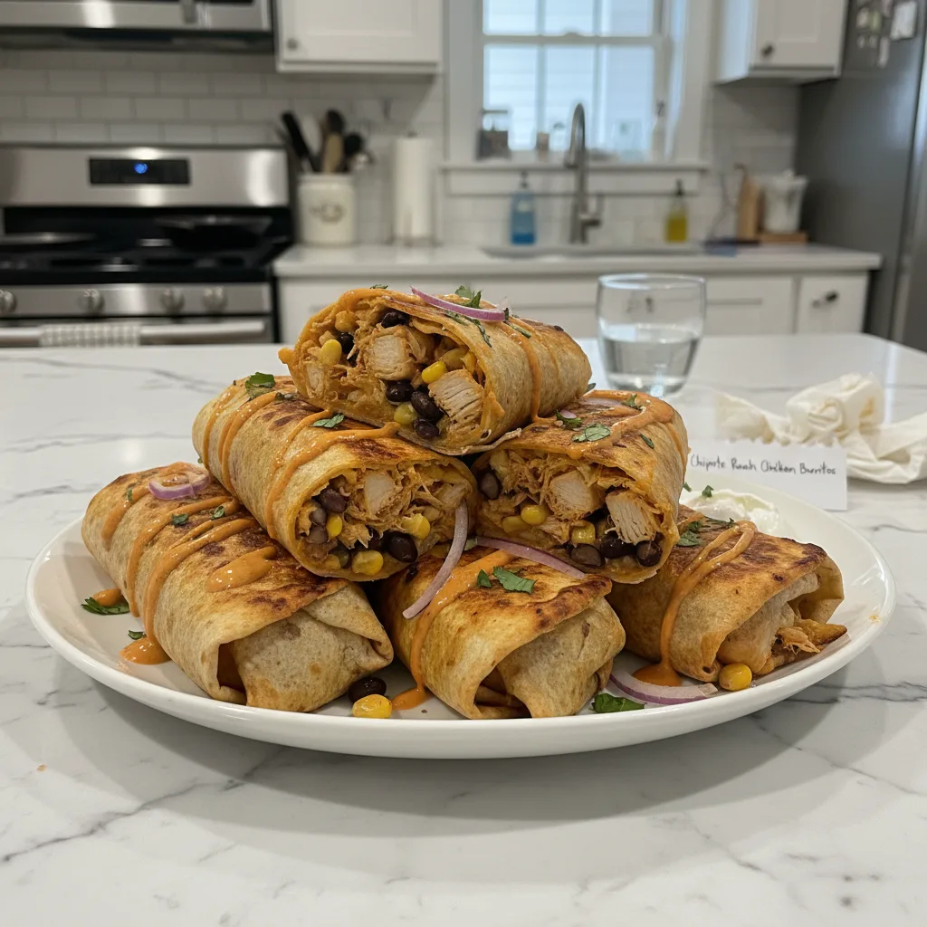 Chipotle Ranch Chicken Burritos for Hearty Winter Dinners
