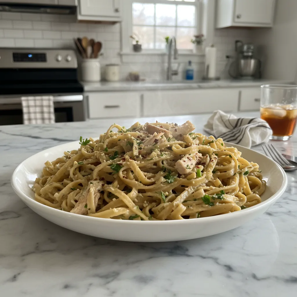 Creamy Garlic Chicken Noodles: Winter Comfort