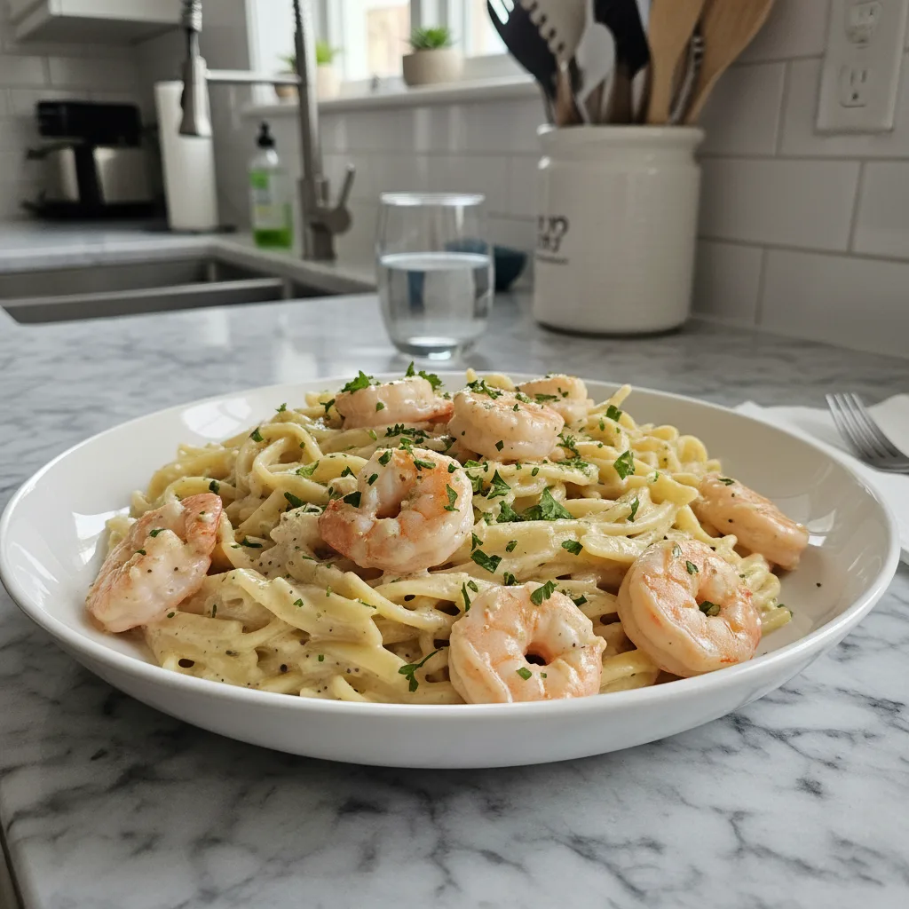 Creamy Garlic Shrimp Pasta: Quick Dinner Delight