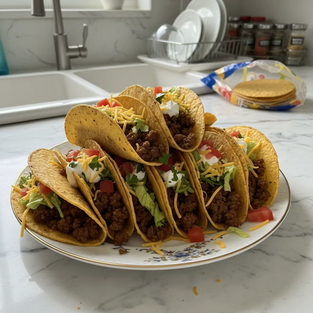 Crispy Baked Ground Beef Tacos for Easy Dinners