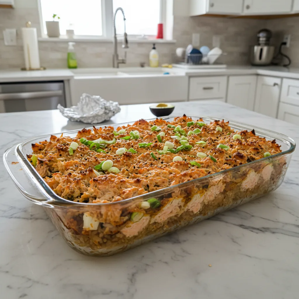 Easy Spicy Salmon Sushi Bake: Dinner Ideas