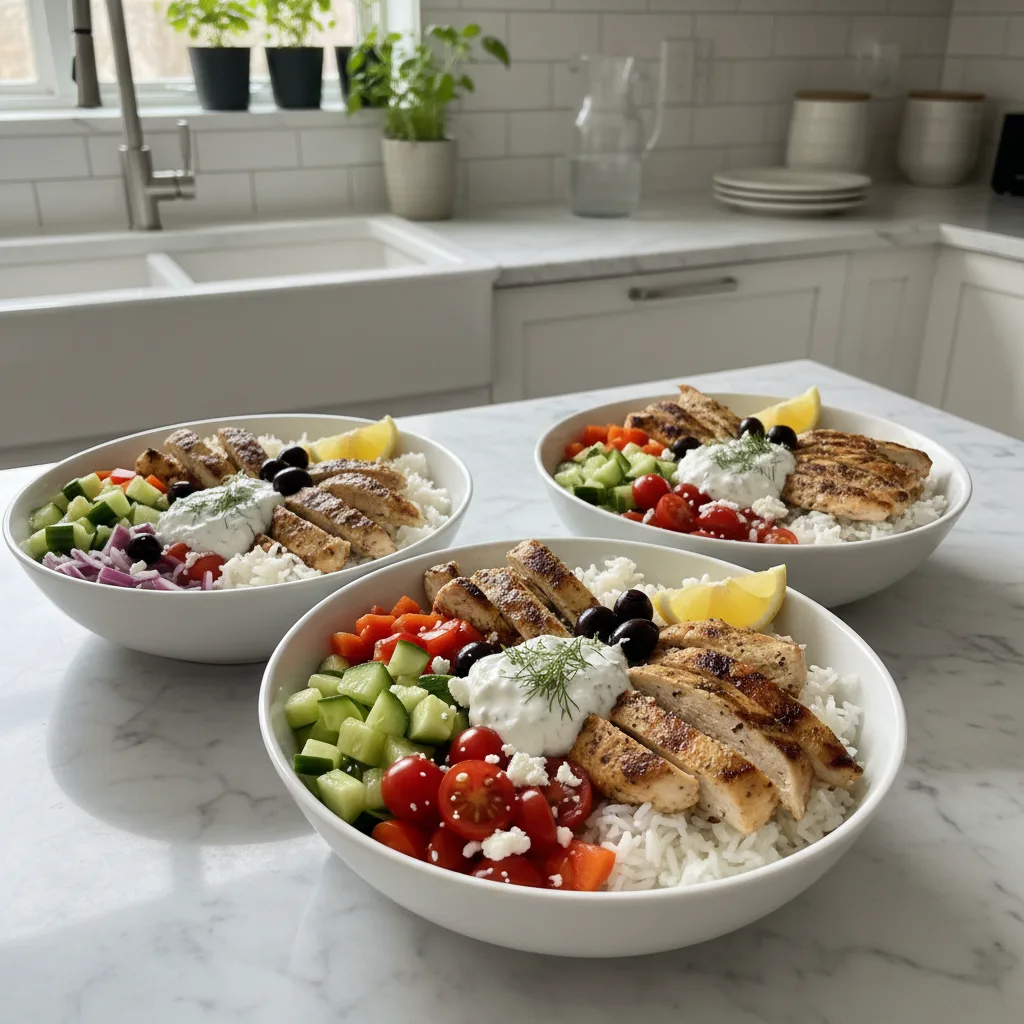 Hearty Greek Chicken Bowls: Easy Meal Prep for Busy Weeks