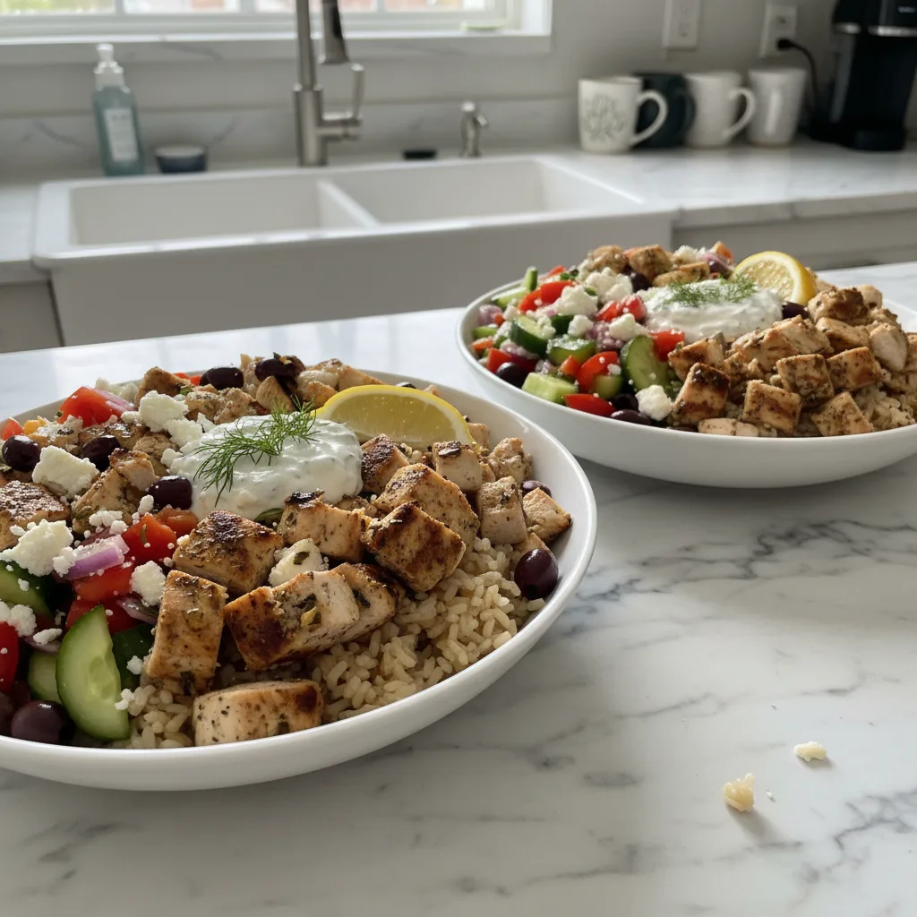 Healthy Greek Chicken Bowls for a Post-Holiday Reset