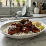 honey bbq chicken rice featured