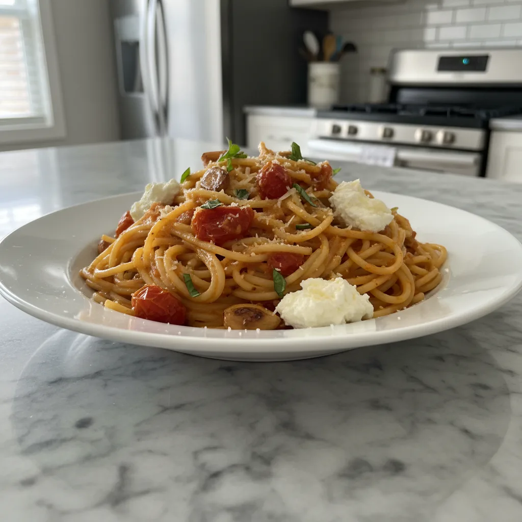 Roasted Tomato and Garlic Ricotta Pasta: A Rustic Comfort