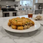 simple and delicious tater tot casserole recipe featured