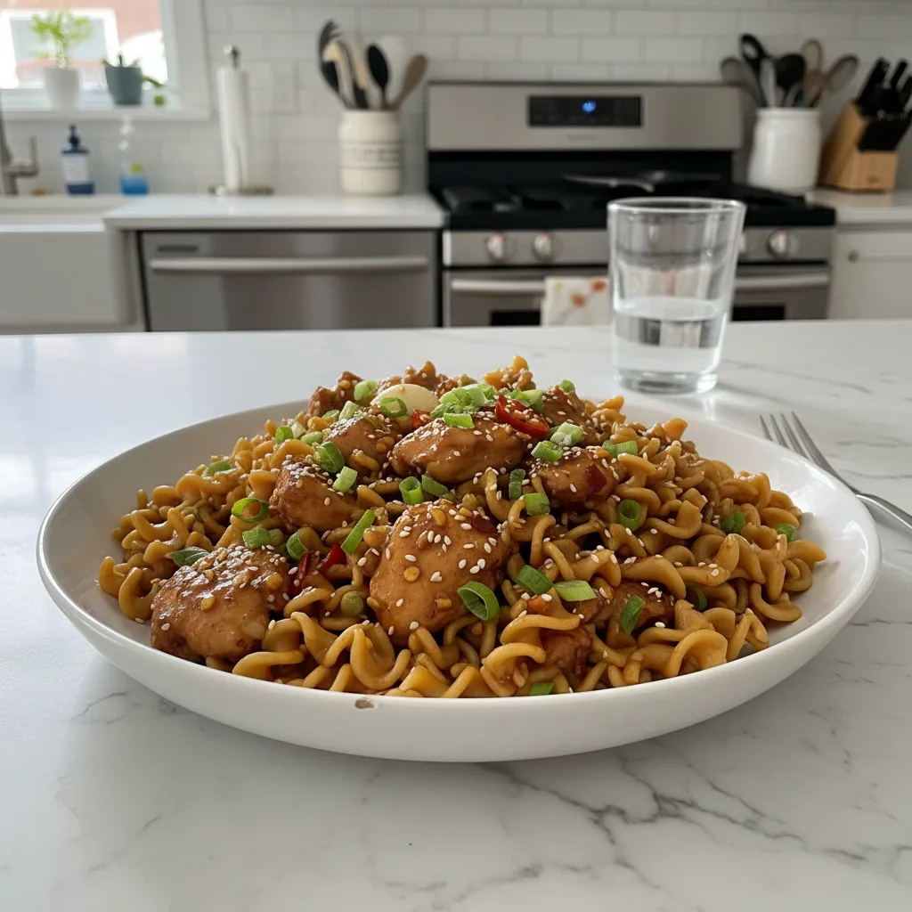 Sticky Garlic Chicken Noodles: Quick Weeknight Flavor