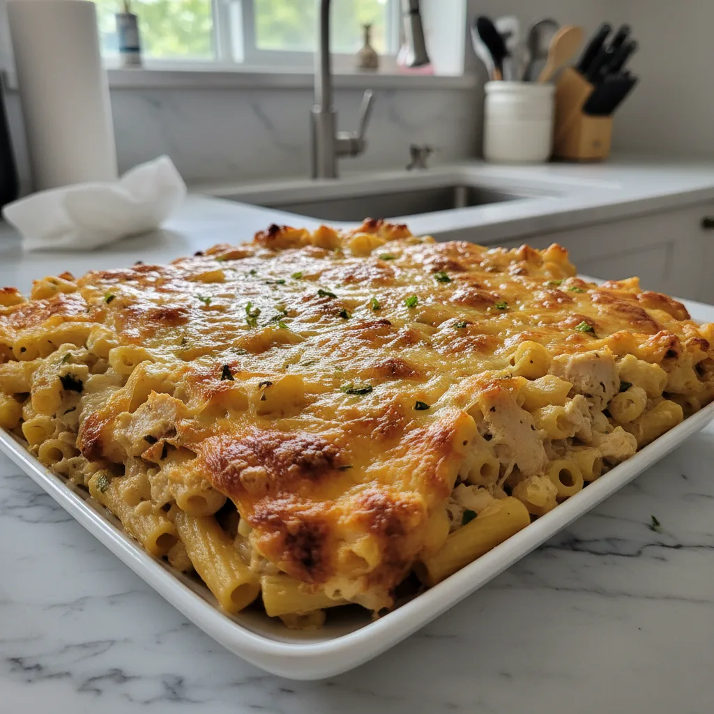 Creamy Baked Chicken and Cheese Casserole Dinner
