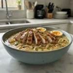 creamy garlic chicken ramen featured