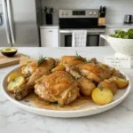 Tangy Honey Mustard Chicken Skillet Dinner 6 easy homemade honey mustard chicken skillet dinner featured