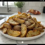 garlic parmesan potato wedges easy baked comfort f featured