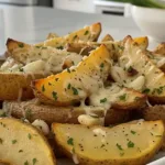 irresistible garlic parmesan potato wedges easy ba featured