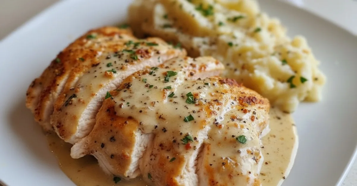 Melt-in-Your-Mouth Crockpot Creamy Garlic Parmesan Chicken