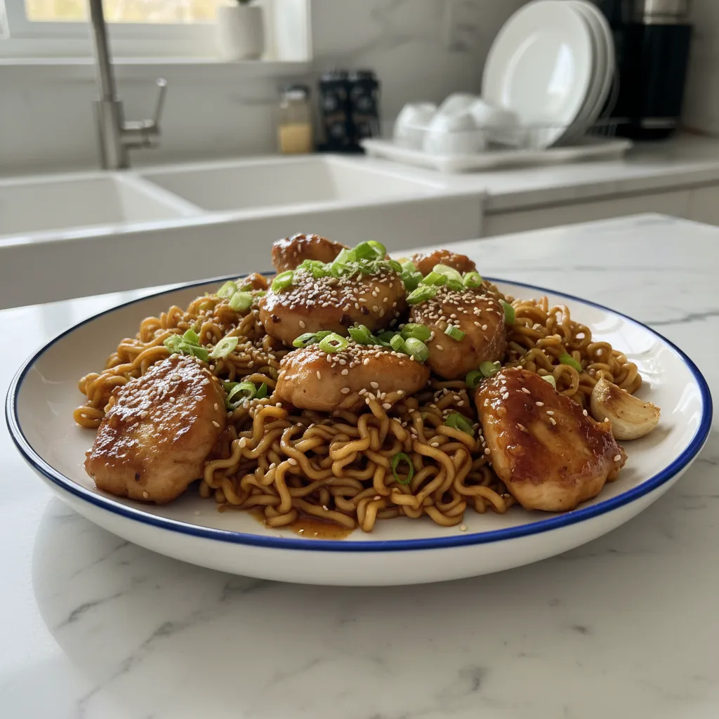 Irresistible Sticky Garlic Chicken Noodles: Your New Weeknight Go-To