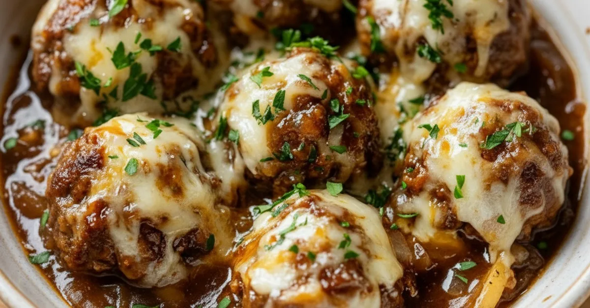 The Ultimate Crockpot French Onion Meatballs for Comfort Bliss