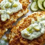 the ultimate crunchy parmesan chicken with tangy dill pickle flavor featured