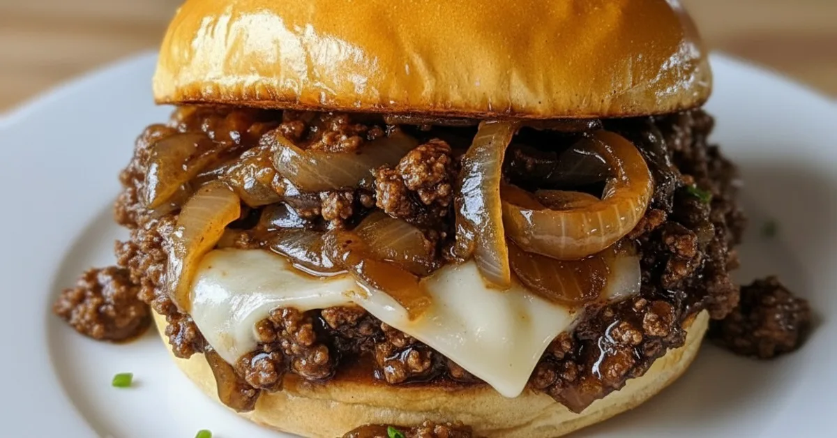 The Ultimate French Onion Beef Sloppy Joes Your Crowd Will Love!